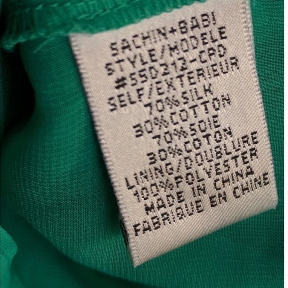 Sachin + Babi Dress Blue and Green Speckle Dot Sheer Swing Sz 4 Anthropologie - Picture 9 of 10